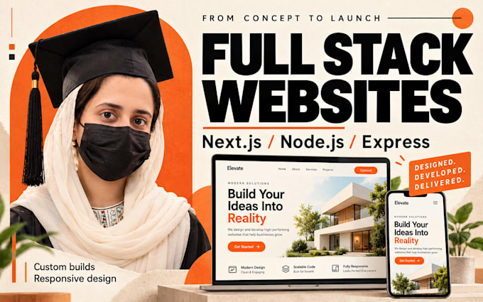 build a responsive full stack website with next js