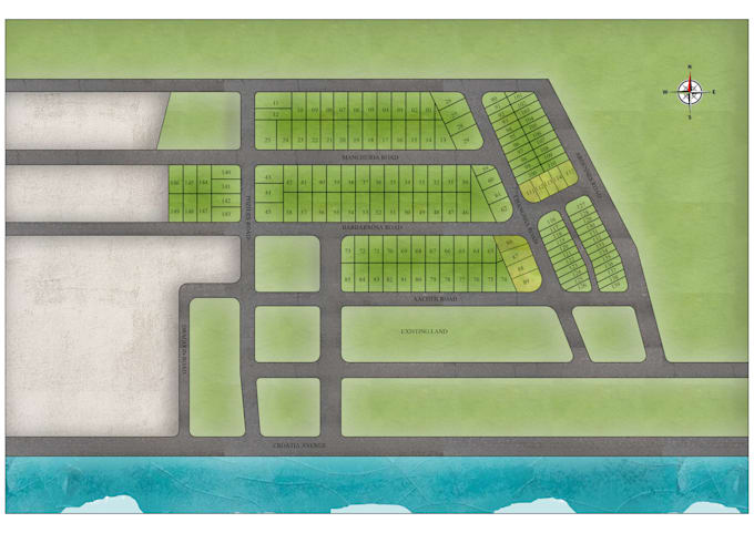 create site plan render landscape design and master plan