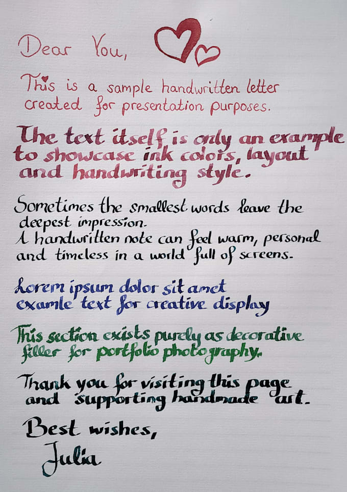 Handwrite your letter or card beautifully with ink by Weber_julia | Fiverr