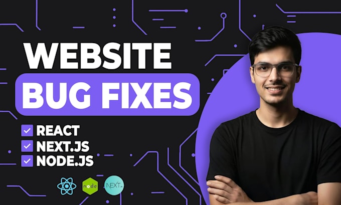 fix bugs or errors in your react, next js, HTML, CSS, or javascript website