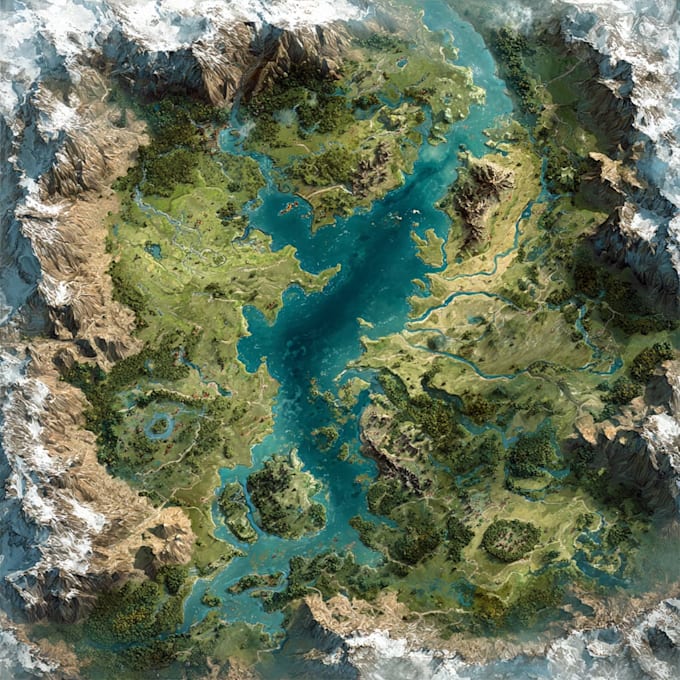 Create a high quality fantasy map for dnd and fiction by Ampialla | Fiverr