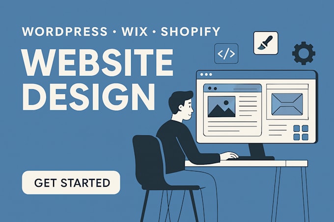 design a site in wordpress, shopify, wix