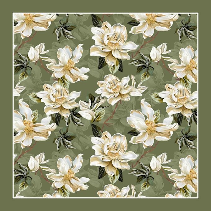 create scarf bandana pattern design for fabric print