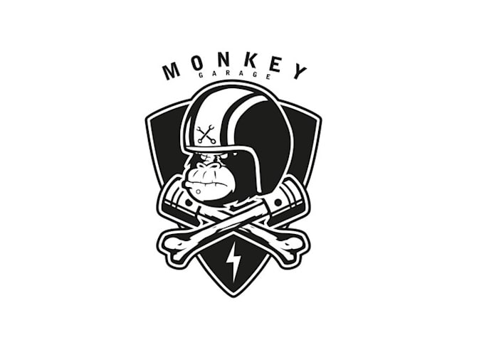 design consulting crazy ape logo for our monkey garage