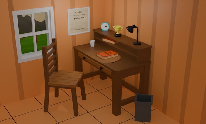 create 3d game assets, props and environments in blender