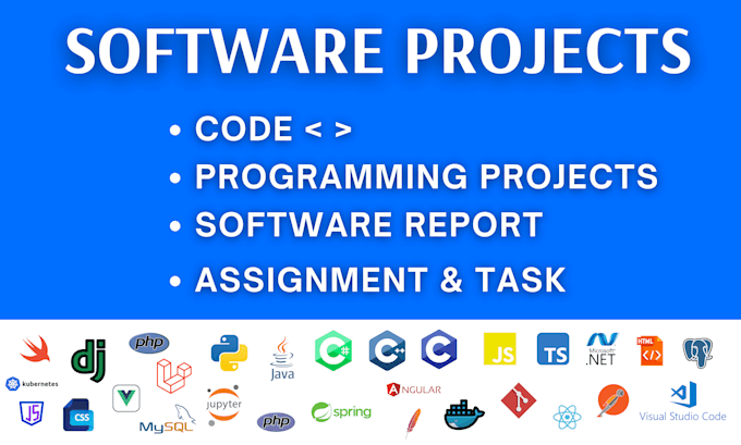 do java, c sharp, c, c plus plus, python software project coder developer