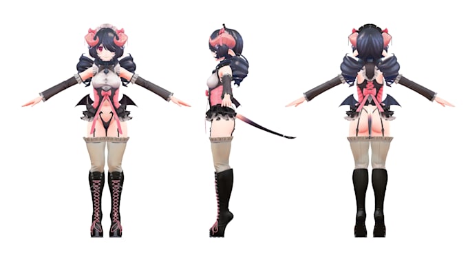 design and rig vroid 3d characters,anime style 3d vtuber models,vrm vrchat model