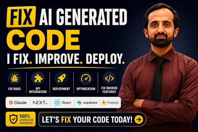 fix vibe code errors, ai generated code, api integration, cleanup lovable cursor