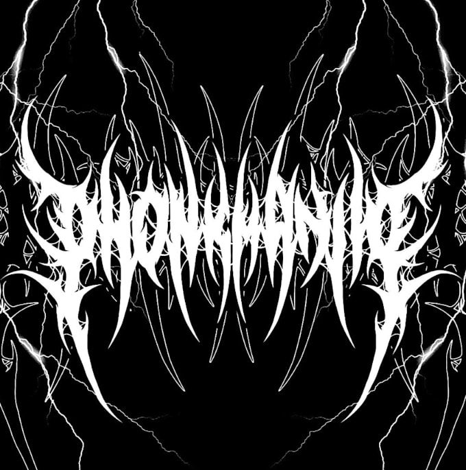 design an illegible brutal metal logo