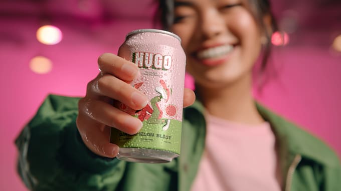 do product packaging design, drink can or bottle design