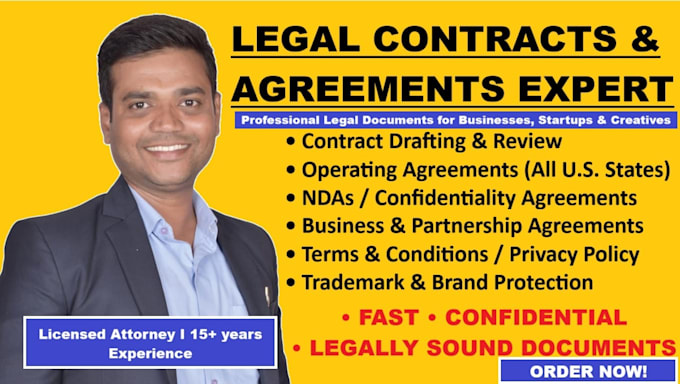 write service provider agreement and service level agreement