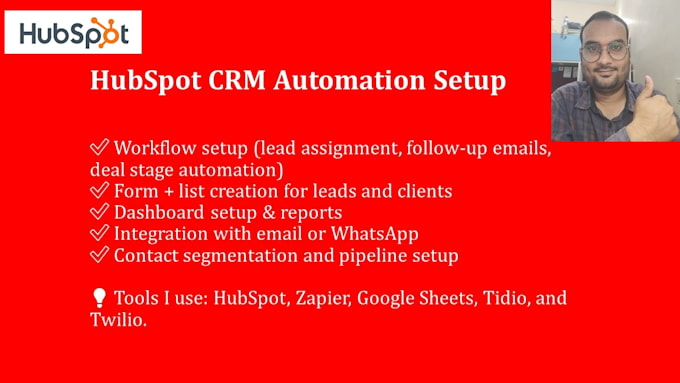 setup and automate your hubspot CRM workflows, forms, and email sequences
