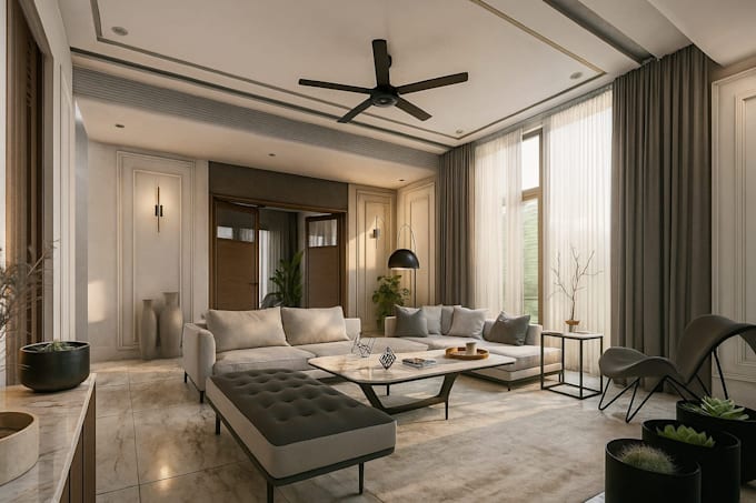 create modern minimal luxury interior designs