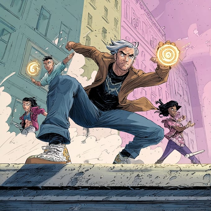 draw webtoon manga web comic book page illustration