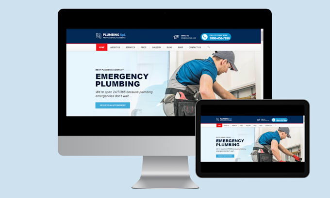 plumbing website construction website roofing website hvac plumbing website