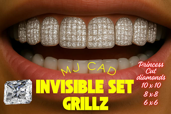 design aesthetic invisible setting diamond grillz