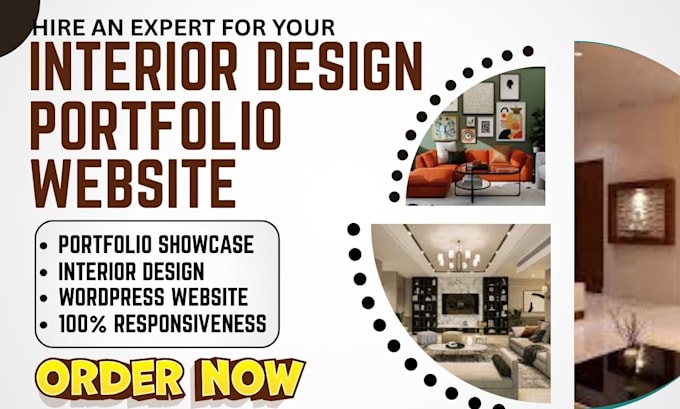 design interior design website with portfolio booking consultation moodboard