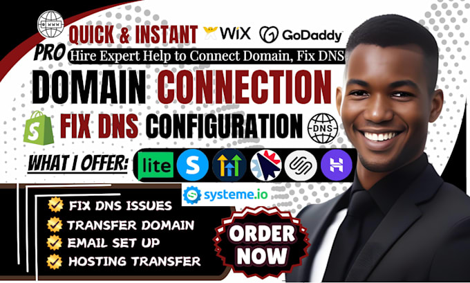 connect domain fix shopify dns website email migration redirect transfer wix ssl