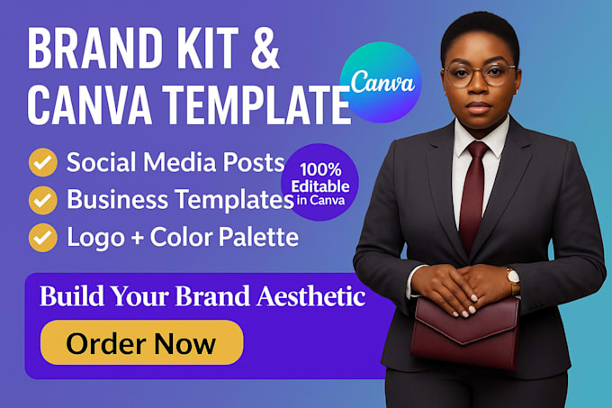 Design editable canva template instagram branding kit social media ...