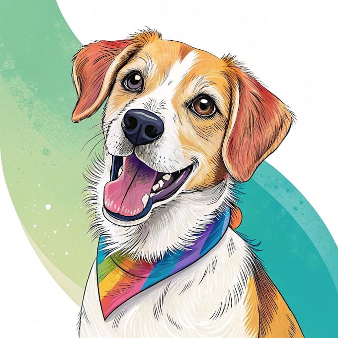 create a custom dog illustration for pet lovers