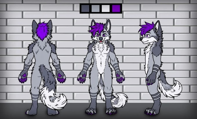 fursona ref sheet furry reference sheet anthro ref sheet vtuber furry ref sheet