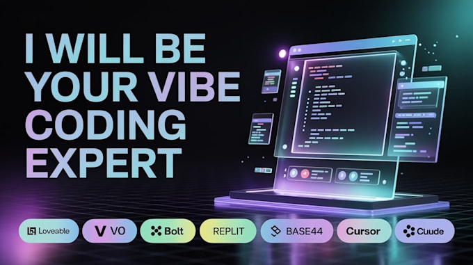 vibe code your web app using replit, lovable, v0, bolt,  base44, cursor, claude