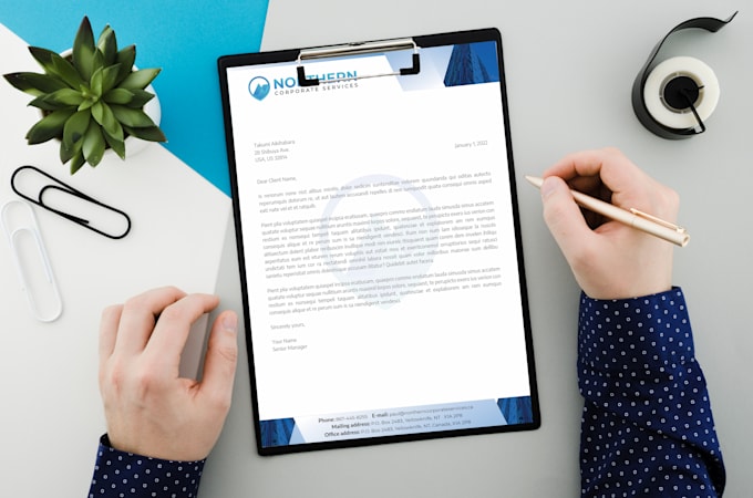 do outstanding letterhead design in ms word editable