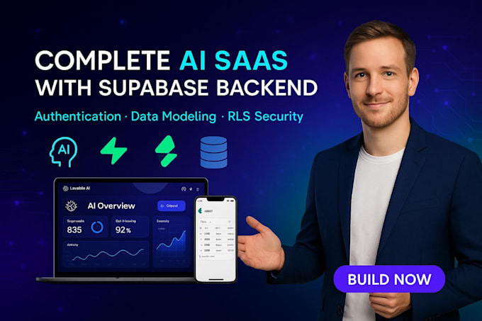 Build a lovable ai app with supabase backend by Bekky_devv | Fiverr