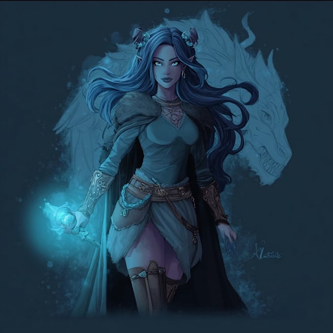 make epic dnd hero illustration with armor