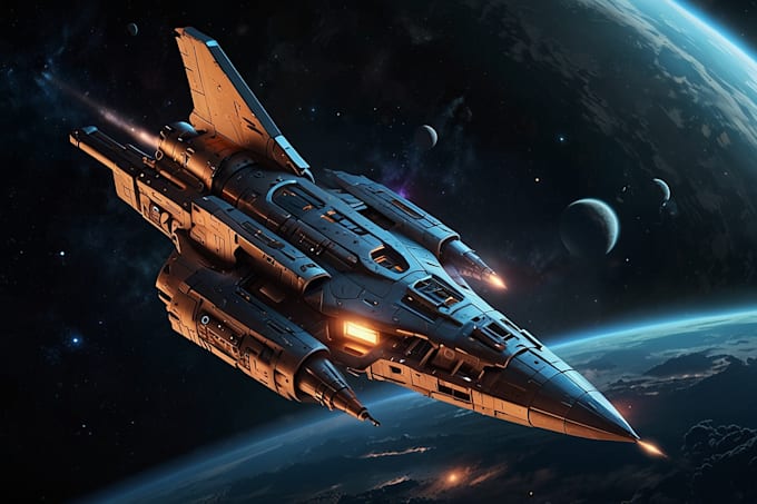 make a sci fi and spaceship design