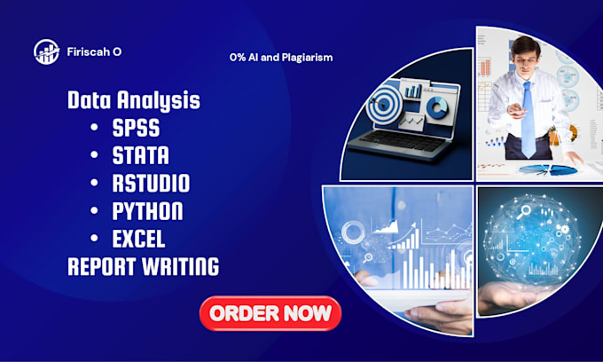 do data analysis and report writing using r, spss, stata, python and excel