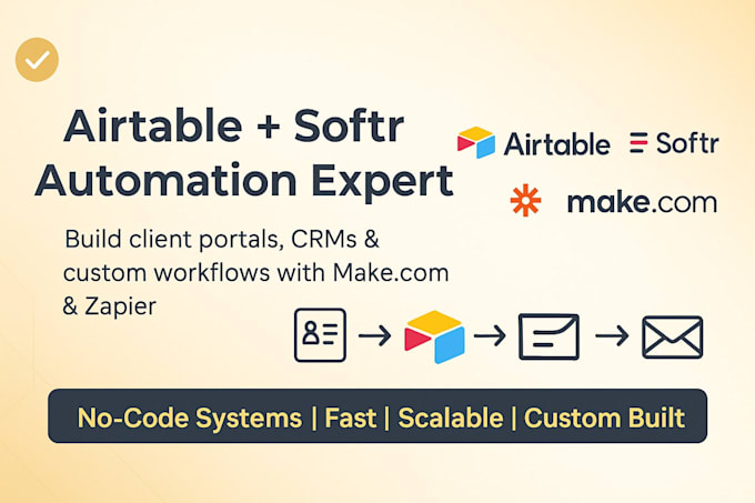 build softr client portal airtable database airtable crm softr web app expert