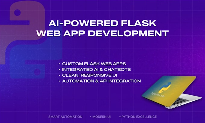 build ai powered python flask web app with modern UI and smart automation