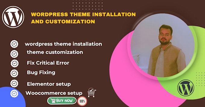do wordpress theme installation and customization