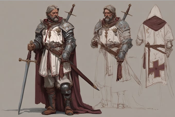 draw dnd character design and illustration