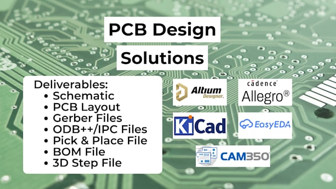 do schematic, pcb layout design, bom and gerbers generation