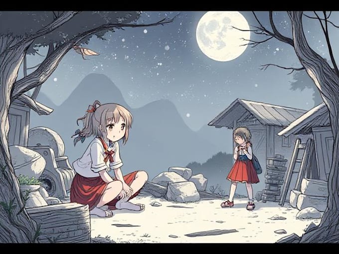sketch characters into anime style