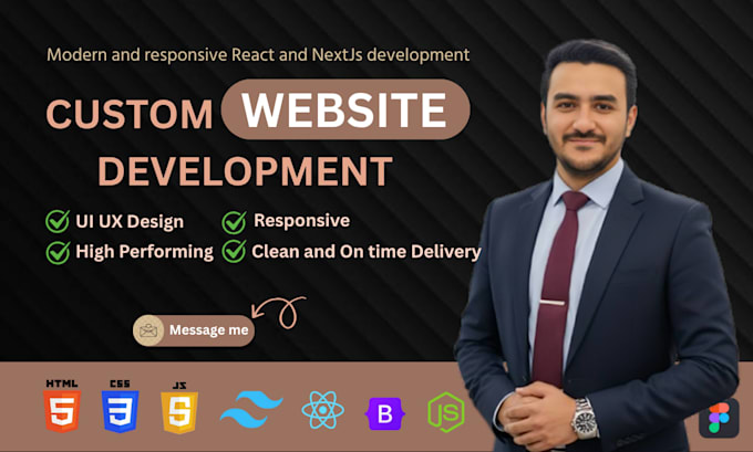 build website, full stack developer, front end developer for website development