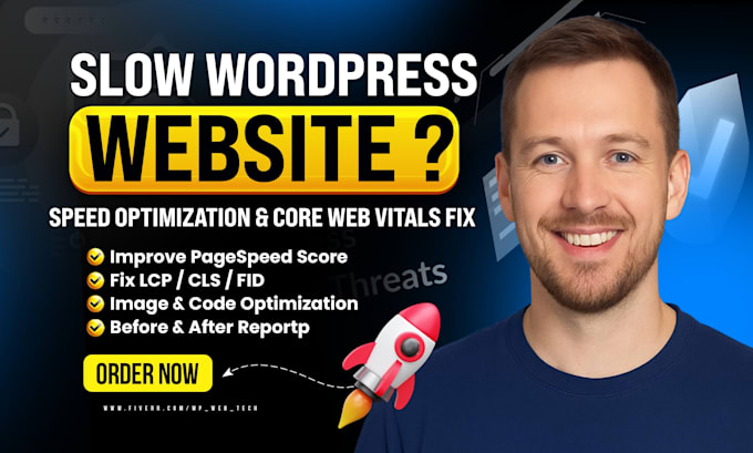 your wordpress speed, fix core web vitals and pagespeed score