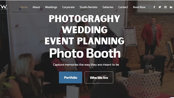 wedding website photography website reservation website hotel booking website