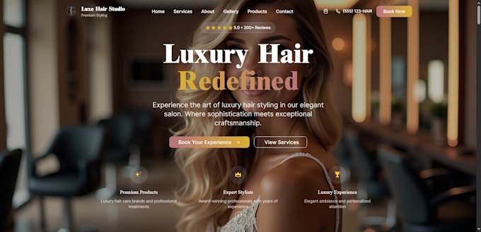 build a modern salon or spa website with a booking system