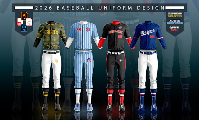 do custom sublimation baseball uniform design