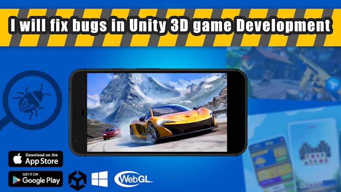 reskin unity games, bugs fixing  in game development