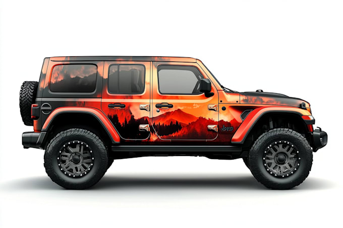 make branding vehicle wrap design for car