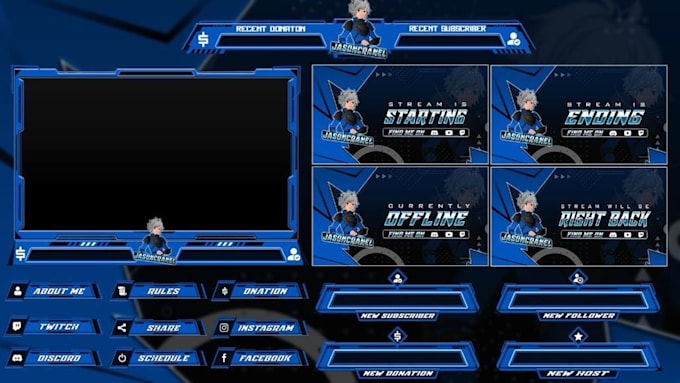 design vtuber overlays, alerts, and stream screens