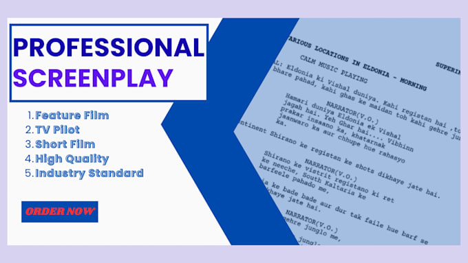 write your professional screenplay
