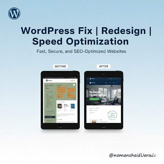 fix, redesign, or speed up your existing wordpress website