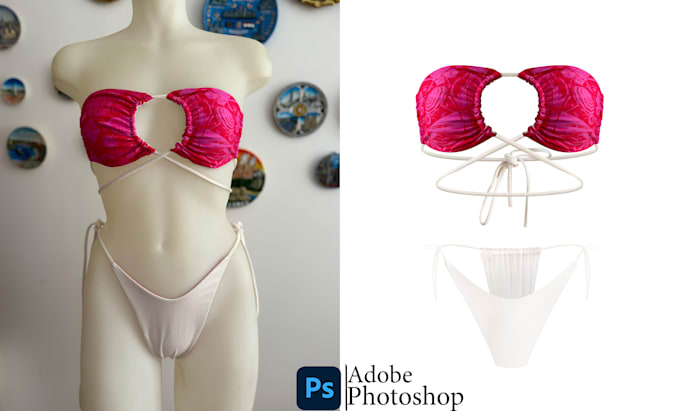 do flat lay image editing ghost mannequin and neck joint