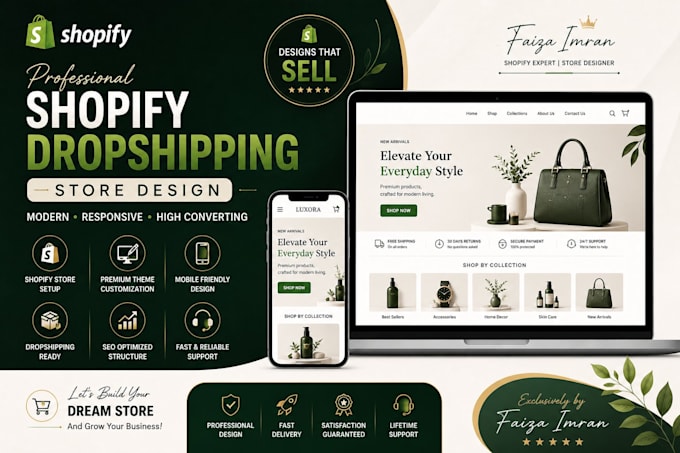 build a professional shopify dropshipping store