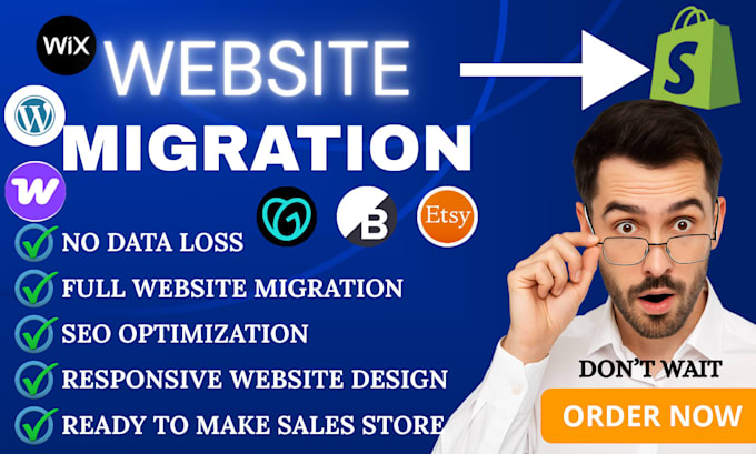migrate wordpress to shopify woocommerce to shopify wix to shopify migration